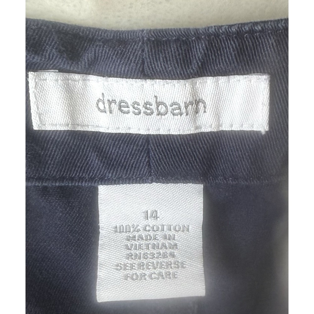 Dressbarn 100% Cotton Size 14 Navy Blue Pocket Chino Shorts - Picture 2 of 7